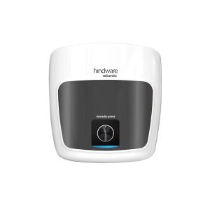 Hindware Smart Appliances Immedio Prime 25L Storage Water Geyser | 5 Star BEE Energy Rating | Glassline Tanked | Temperature Control Knob (White & Black)