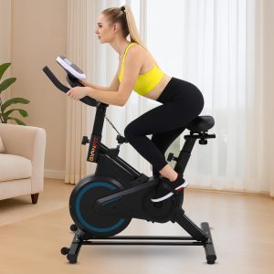 BIONFIT Exercise Cycle for Home Gym | Spin Bike for Men with 7 Kg Flywheel, Max Weight 120 Kg, LED Display, Adjustable Resistance, Silent Belt Drive | Indoor Gym Cycling Machine for Cardio Fitness and Workout